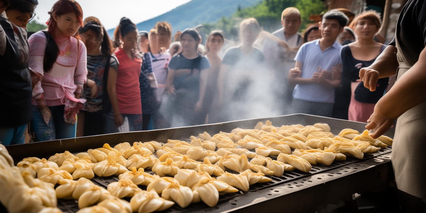 传统“桲椤叶饼”技艺走进景区,游客体验非遗美食制作乐趣